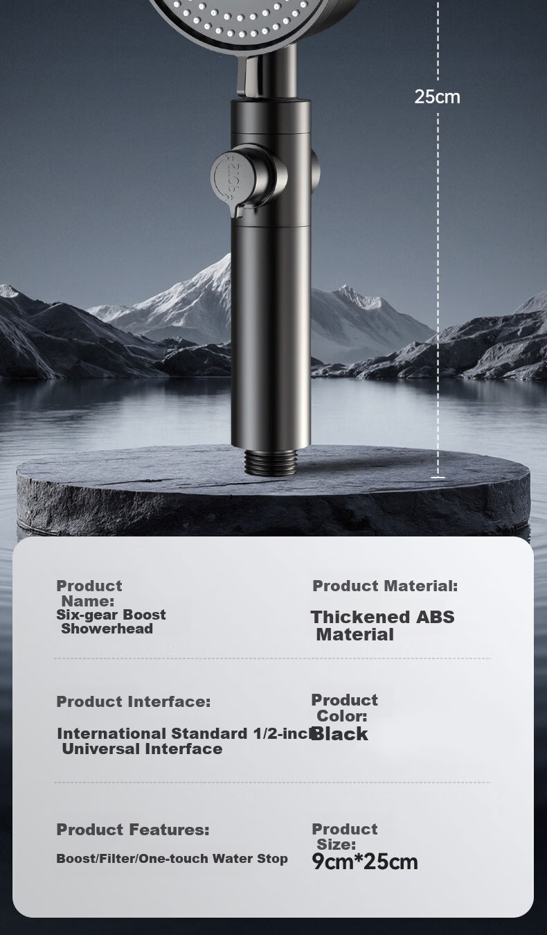 HOMK [Germany] High-Pressure Handheld Shower Head Bathroom Shower Sprayer for Home Use 10