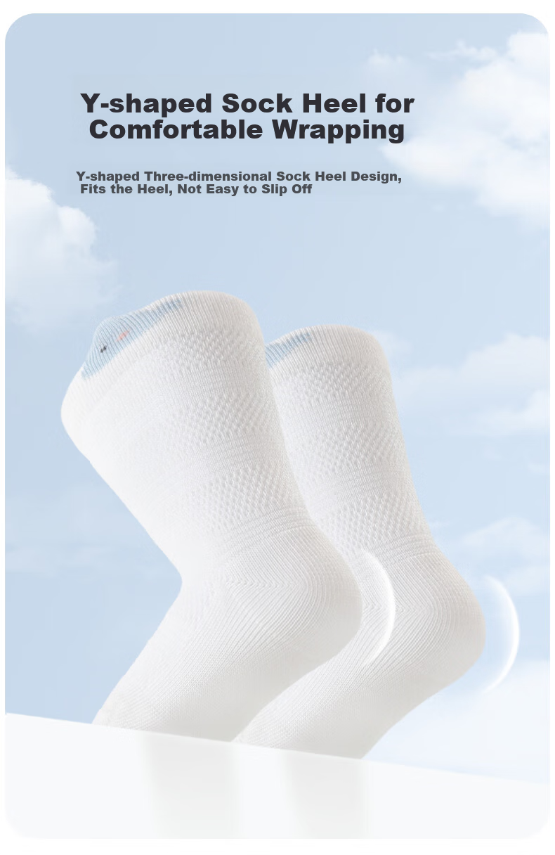 Aibao Baby Socks Summer Thin Mesh Mid-calf Solid Cotton Socks for Babies Children 3 Pairs T316 Size S 5