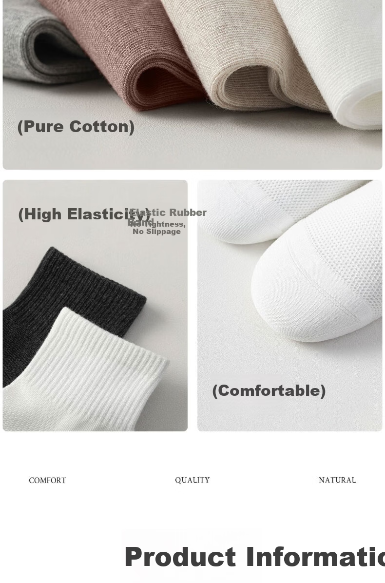 Cotton Thirteen Men's Short Socks Summer Thin Mesh Breathable 100% Cotton Antibacterial Deodorant Youth Low-Cut Socks 6 Pairs 14