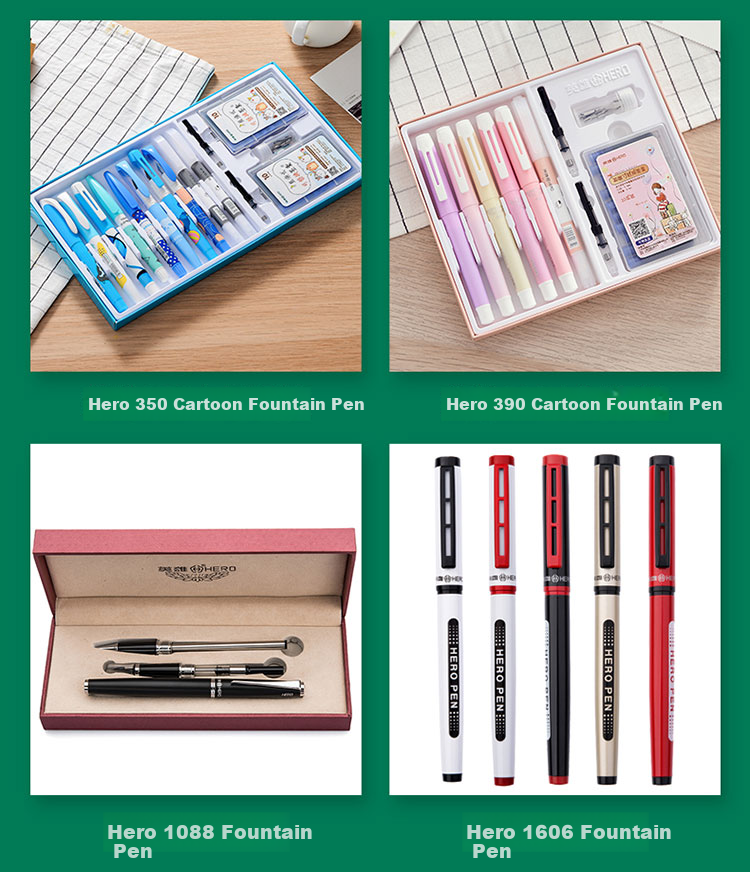 HERO School Gift Ink Cartridges 359 Fountain Pen Ink Cartridges Bulk Pack Pure Blue 30pcs 9