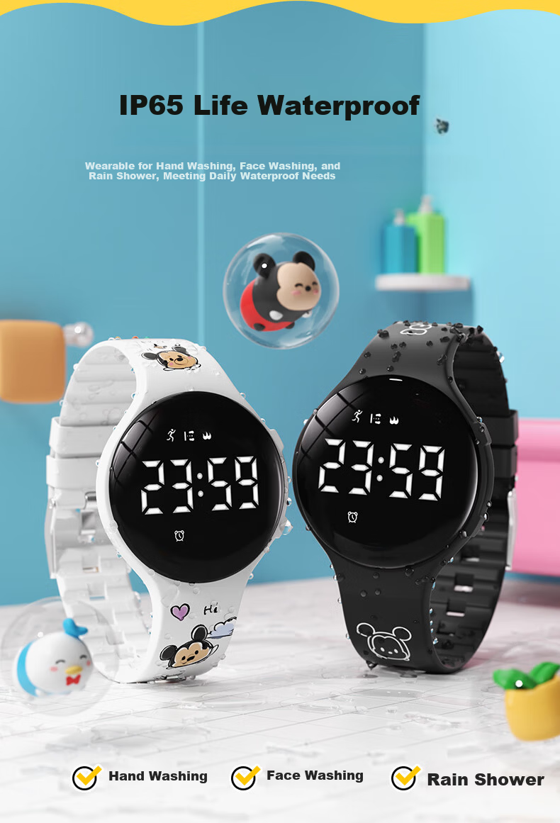 Disney Tsum Tsum Student Watch Kids Waterproof Sports Outdoor Silent Vibration Alarm Electronic Multifunctional Boys Middle School 6