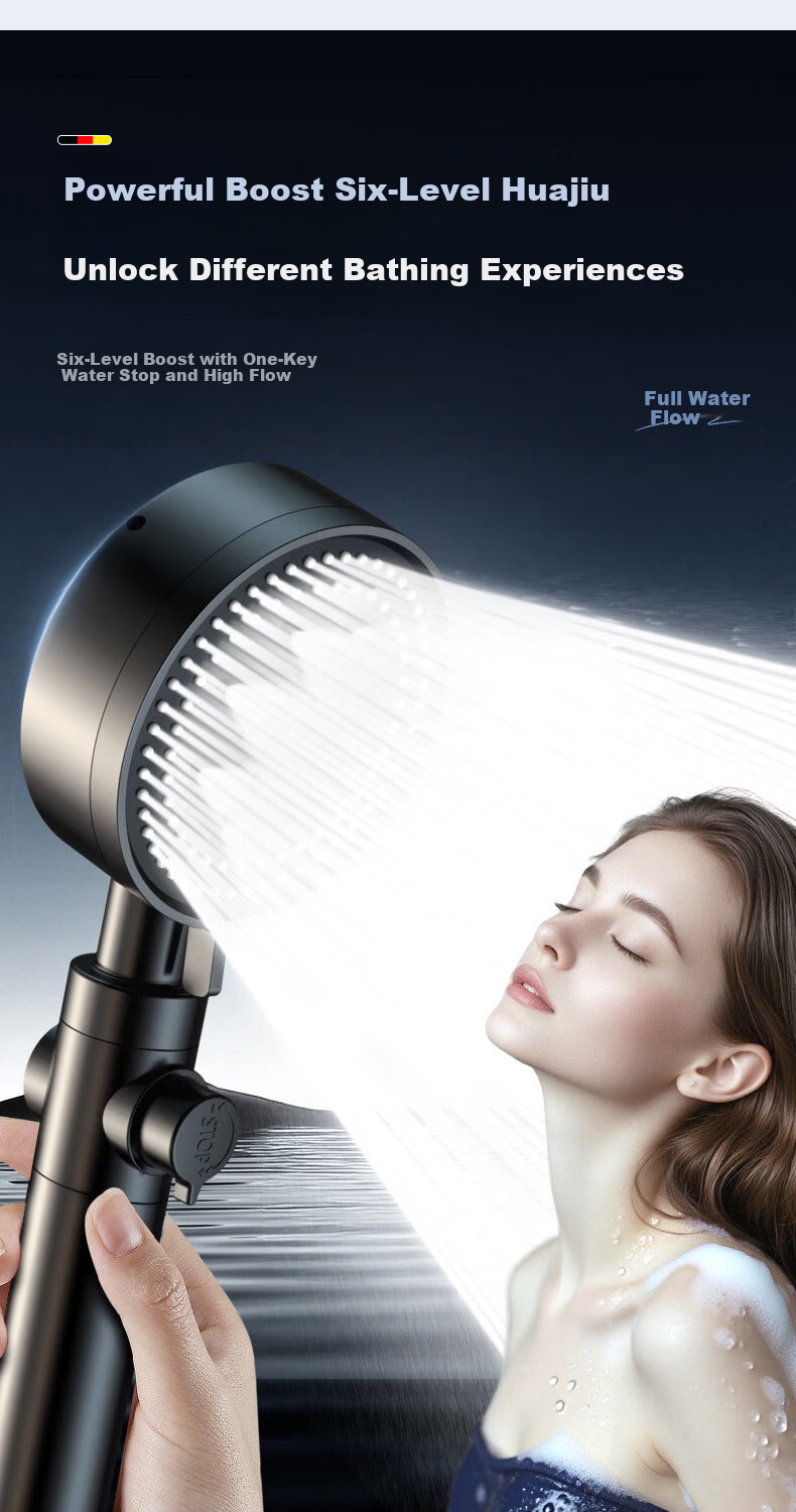 HOMK [Germany] High-Pressure Handheld Shower Head Bathroom Shower Sprayer for Home Use 3