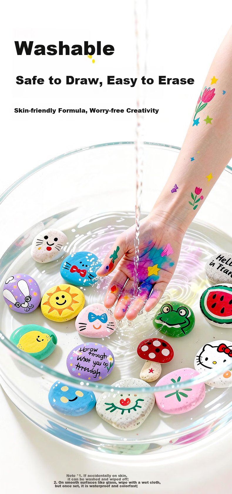 Touch Mark Taichi 60-Color Acrylic Marker Soft Tip Student Art Special Opaque Layerable Watercolor Pen Birthday Gift for Boys and Girls 3