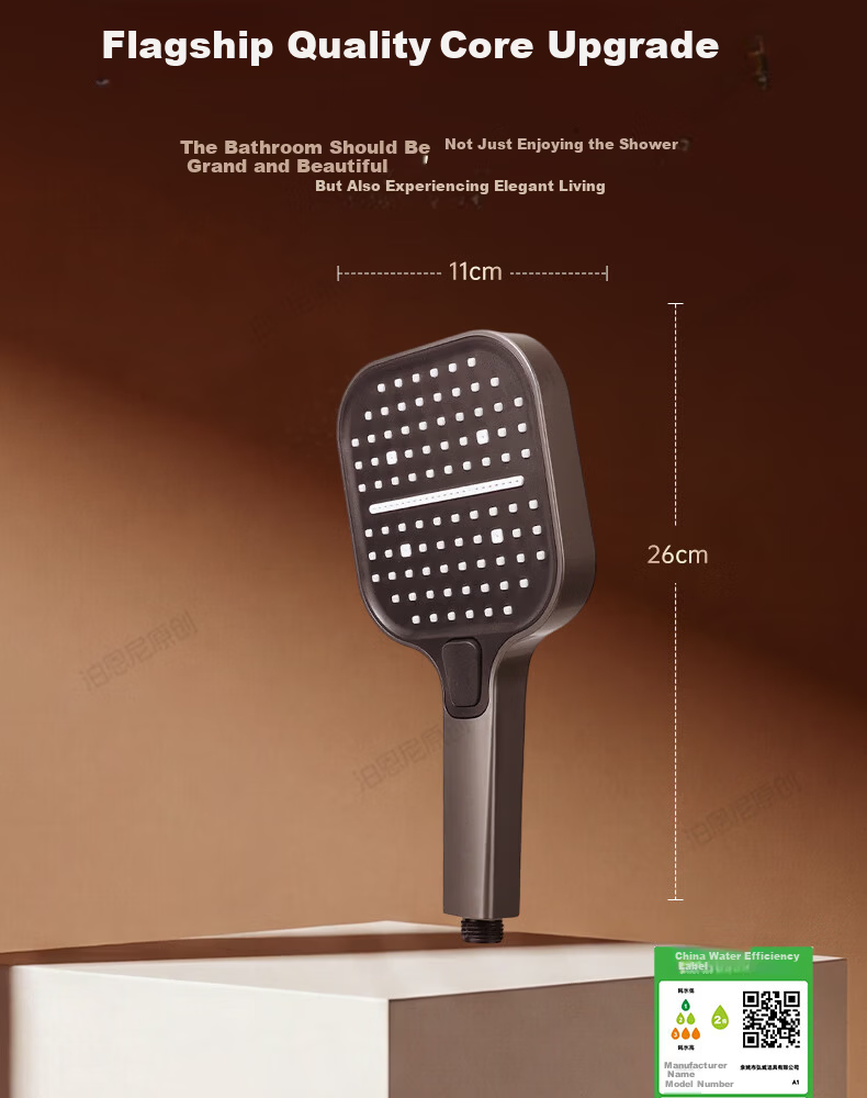 BOONEN High-Pressure Shower Head Home Bathroom Shower Faucet Pressurized Large Water Flow Rainfall Showerhead 21