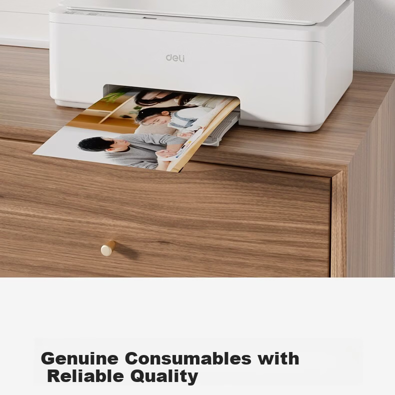 Deli AI Home Printer 3-in-1 Color Error Correction Wireless Mobile Copy Scan Inkjet Photo Printer 37