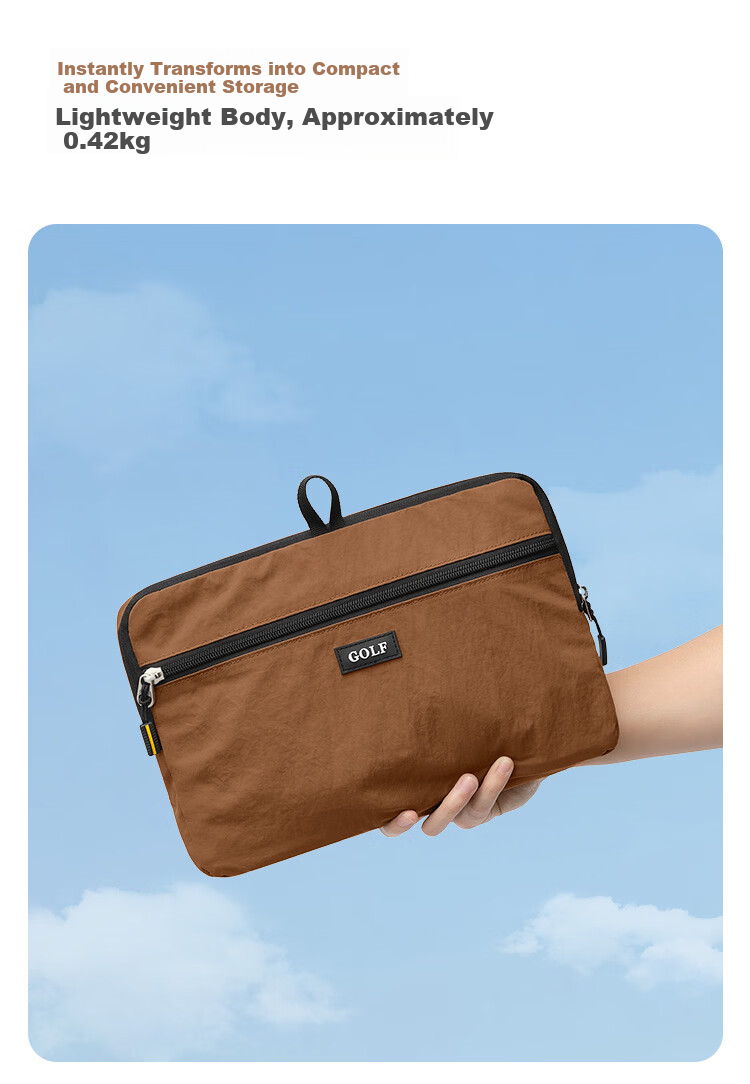 GOLF Lightweight Foldable Travel Bag Large Capacity Luggage Duffle Bag Unisex Outdoor Fitness Sports Bag Business Trip Travel Handbag 6