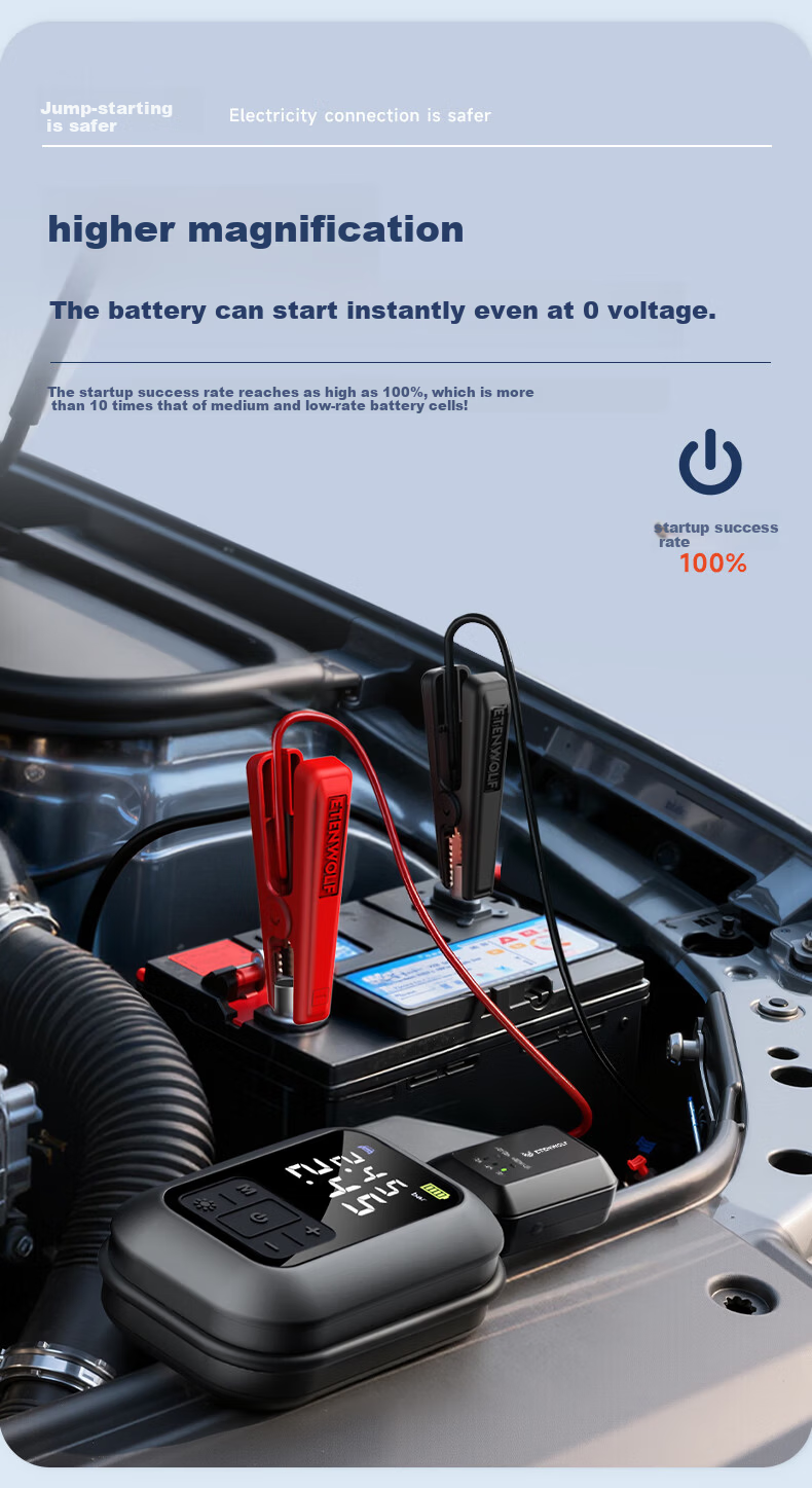 ETENWOLF X5pro Car Emergency Jump Starter Power Bank with 3C Certification and Integrated Air Pump 11