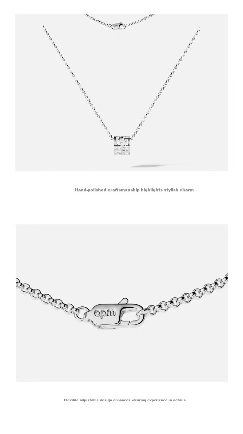 APM Monaco Ice Cube Maze Petite Waist Necklace for Women Gift for Girlfriend Boyfriend Birthday 2