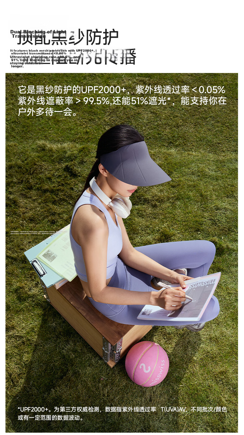 MissWiss Double-Sided Sun Protection Hat for Women Summer Outdoor UV Protection Versatile Sun Hat Goddess Black - Qi Wei Same Style 10