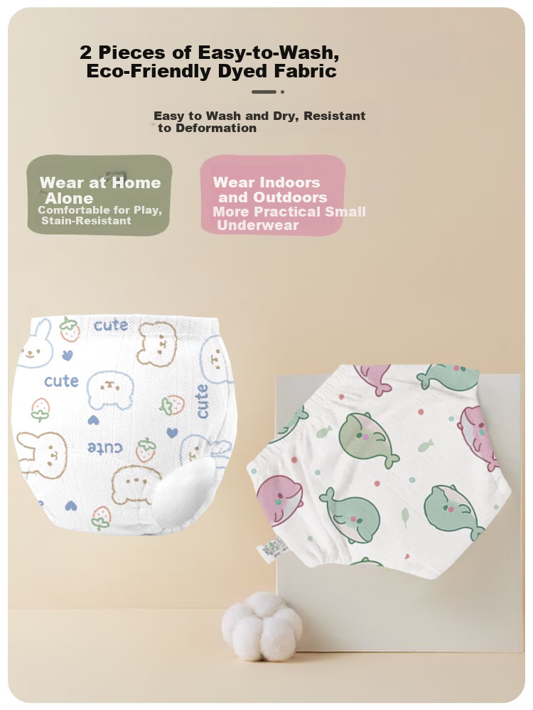 9i9 Baby Potty Training Pants Summer Thin Washable Unisex Mesh Breathable Diaper Underwear Infant Toilet Training 2-Pack Size 110 11