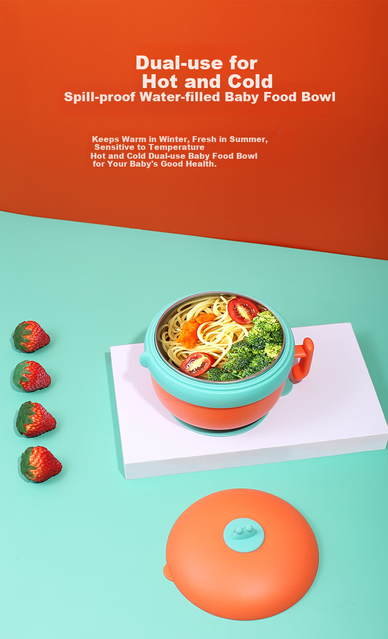 Dora Bela Water-Free Insulated Bowl Baby Feeding Bowl Stainless Steel Temperature-Controlled Bowl Anti-Drop Toddler Kindergarten Tableware 2011 1