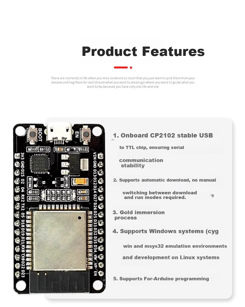 ZAVE ESP32 Development Board Type-C CH340 Original Module WiFi + Bluetooth Dual-Core CPU System Board Module 5
