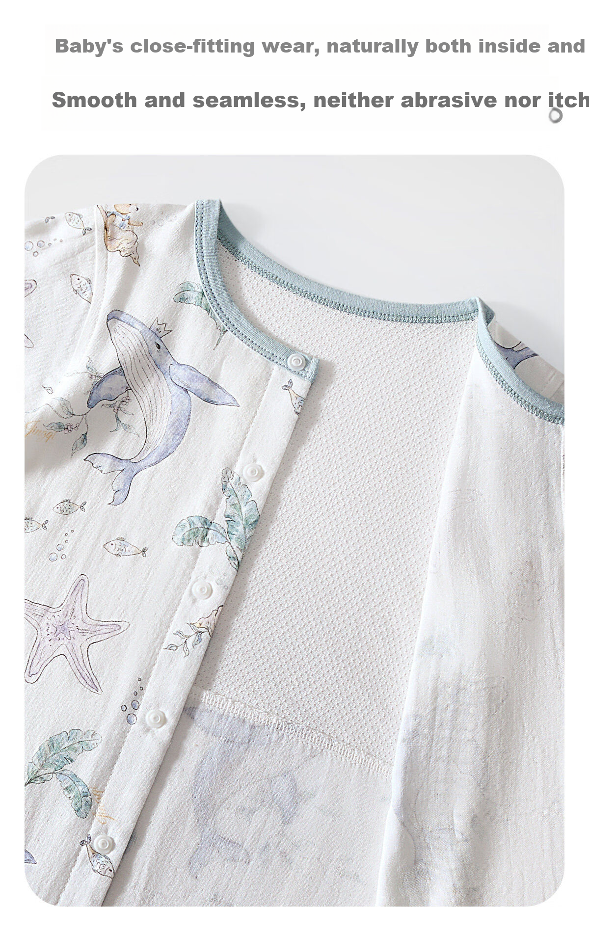 JOYNCLEON Newborn Baby Summer Lightweight Mesh Romper Full Moon Baby Bamboo Cotton Breathable Crawling Suit Jlt204880 12