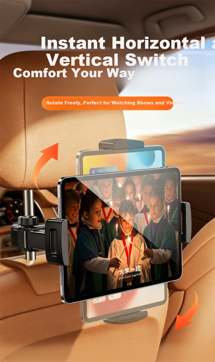 Beifute Car Tablet Holder Rear Seat iPad Car Back Seat Telescopic Phone Mount Multifunctional In-Car Use 7