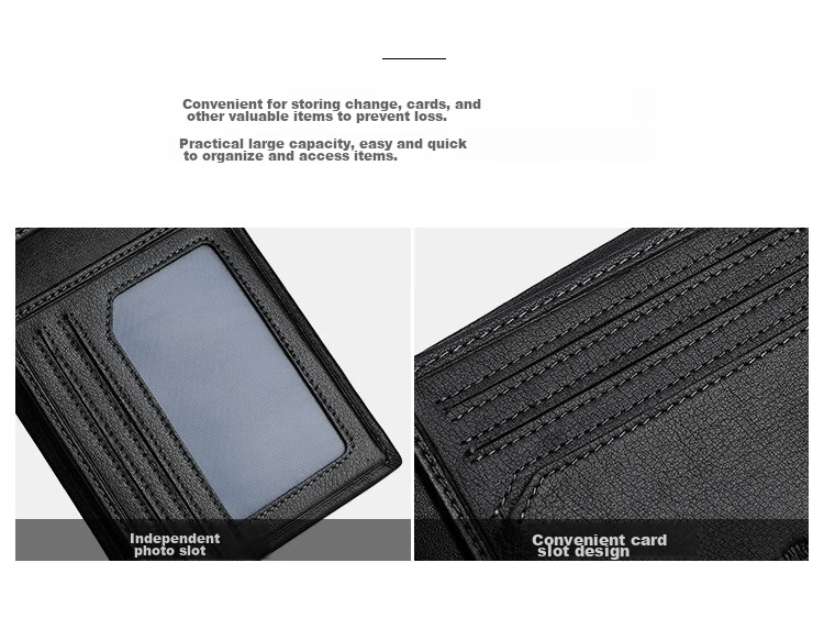 Goldlion Vertical Wallet, Anti-Theft Card Holder, Magnetic-Resistant Leather Bifold Wallet, Gift Box, Birthday Present 11