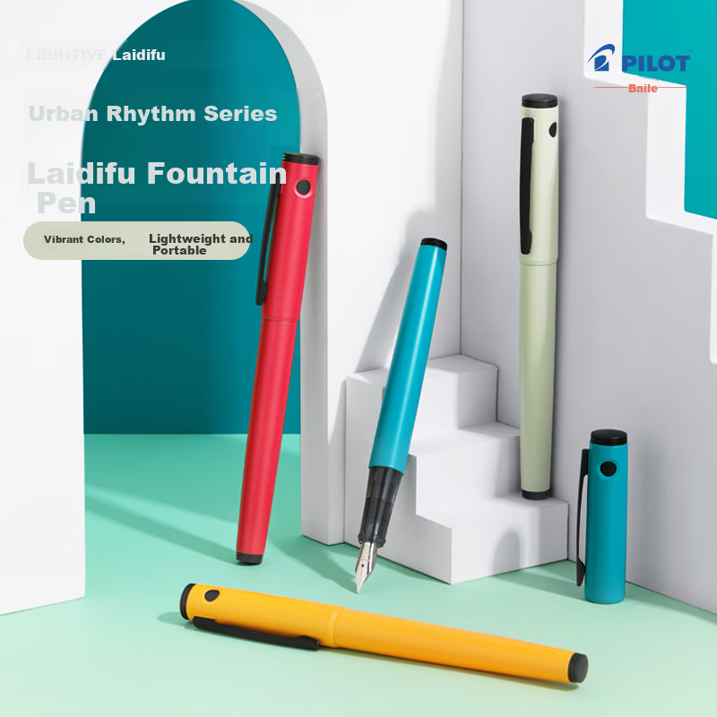 PILOT LIGHTIVE City Rhythm Series Fountain Pen Student Birthday Gift Adult Portable Signature Calligraphy Pen P-FLT24-1-TQM M Nib Turquoise Green