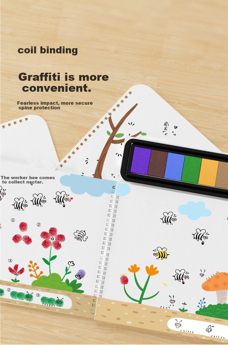 JEPPE Children's Foldable DIY Coloring and Drawing Book for Ages 3-6, Art Sketchbook, Boys and Girls Children's Day Gift 9