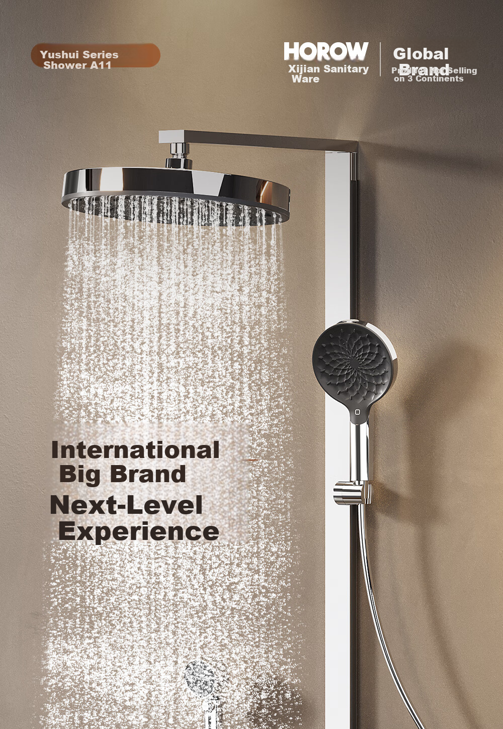 HOROW A11 Gunmetal Gray New Multi-Functional Shower Set with Scale-Resistant Sensor and Digital Display LYHS001-2603Q-A11 1