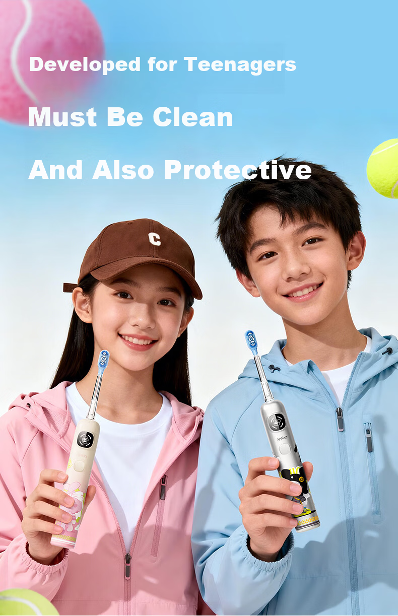 ApiYoo AiYou P9-F Kids Electric Toothbrush for Children and Teens Ages 9-18, Voice Leak-Proof Reminder, Sonic Vibration, Birthday and Children's Day Gift 8
