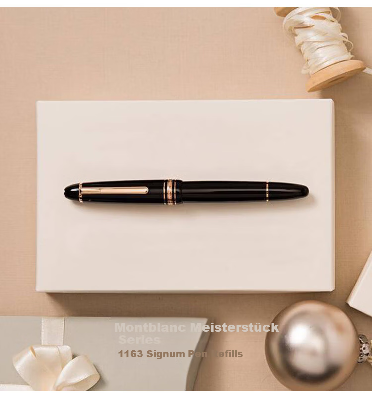 MONTBLANC Meisterstück 163 Signature Pen Refills 2-Pack M Nib 105158/128231 Gift 2