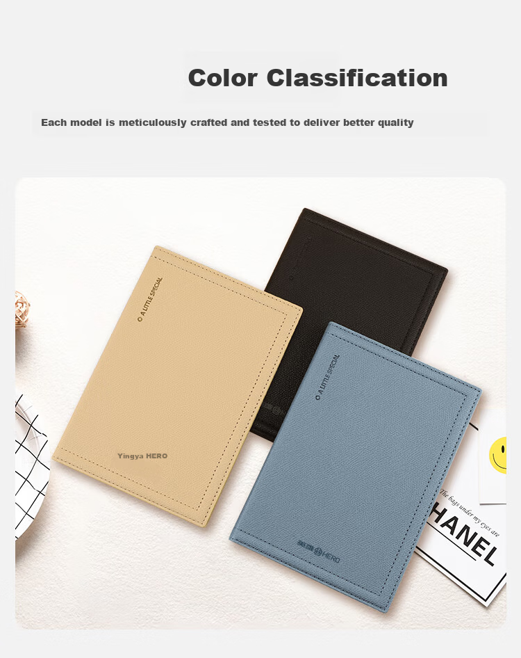 HERO New A5 Business Notebook Thickened Hard Cover Soft Leather Simple High-End Gift Meeting Portable Office Stationery Lined Detachable Diary Journal Binder 3