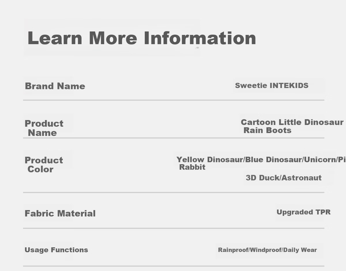 Sweet Baby Kids Waterproof Non-Slip Rain Boots for Toddlers Boys and Girls Durable School Water Shoes 26