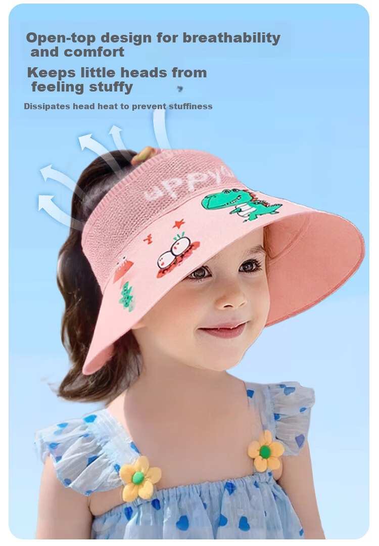 9i9 Kids Summer Sun Protection Hat Unisex Outdoor UV Protection Baby Sun Hat F16 Pink 10