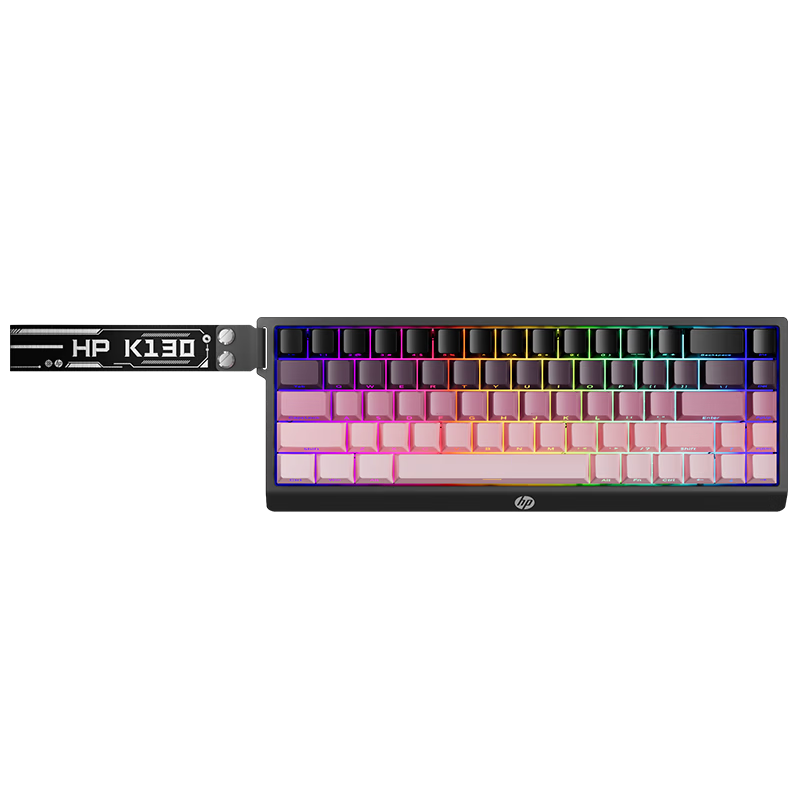 HP K130 Wireless Keyboard Wired Bluetooth Tri-mode Mechanical Feel Quiet Side-engraved High Aesthetic Gaming Office Portable Laptop Membrane Keyboard 68 Keys