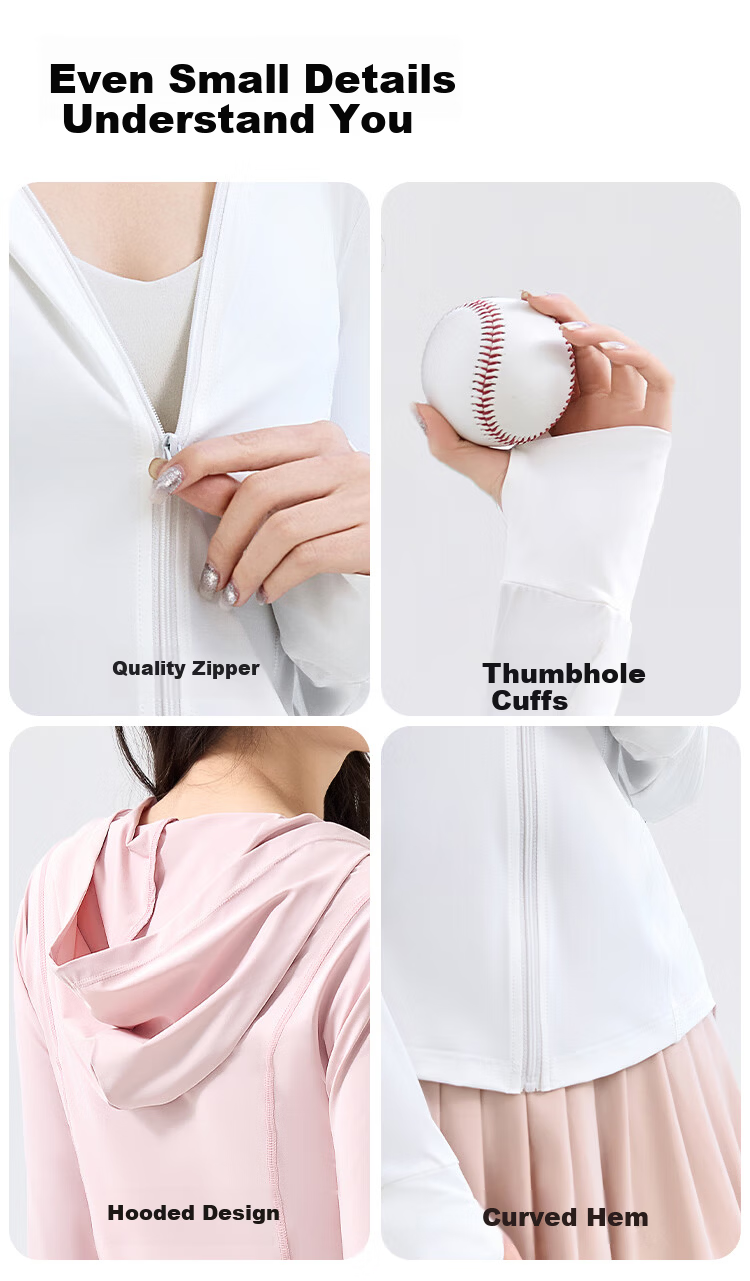 Miiow Ice Silk Sun Protection Jacket UV Protection Hooded Sun Shirt Summer Beach Skin Jacket 2026 New Women's UPF300+ 3