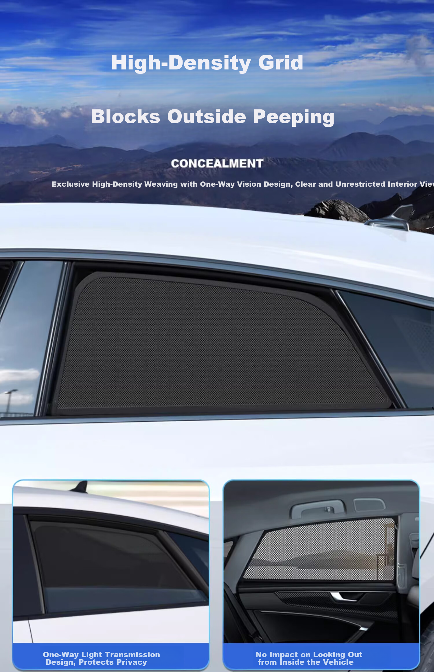 AUTOWOEL Car Sunshade Window Shade for Heat Insulation, 2026 New Model In-Car Privacy Curtain with Magnetic Sides for Babies And Infants 27