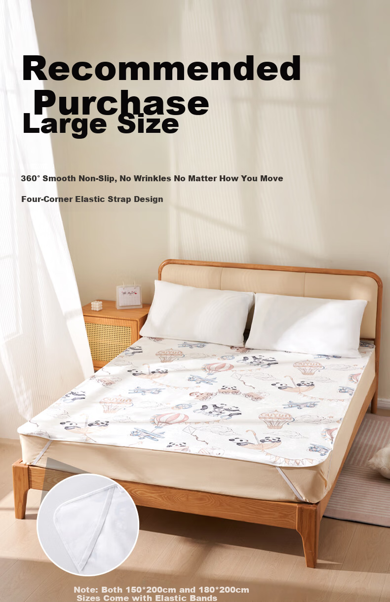 OUYUN Baby Waterproof Washable Mattress Protector Diaper Pad Adult Care Pad Menstrual Pad Urine Mat 100x80cm 8