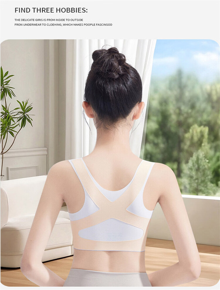 GUJIN Girls Youth Development Seamless Underwear Vest Junior High School Student Sports Bra for Girls Age 12 Teen Girl Bra 9