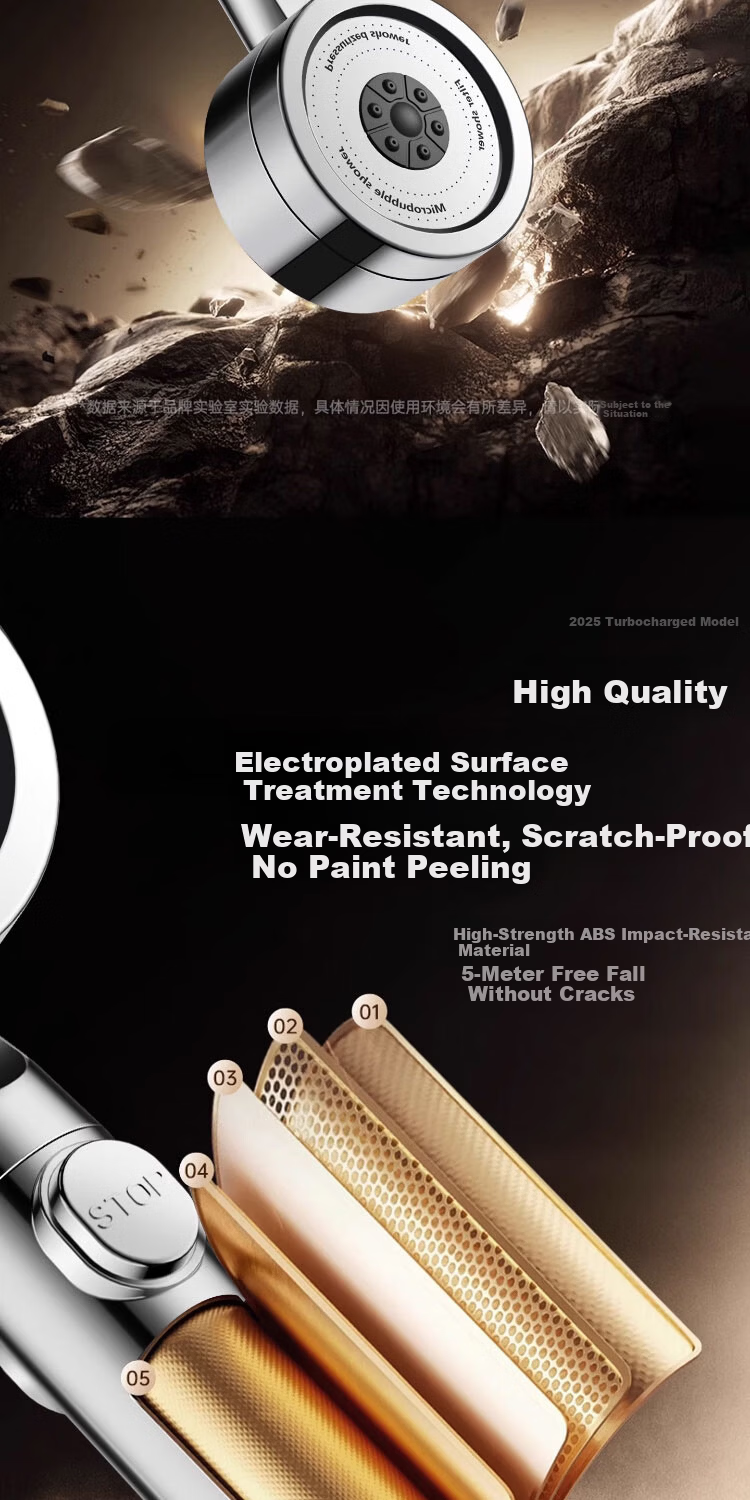 Del 28-Year Brand Pressurized Filter Shower Head Bathroom Large Flow Handheld Shower Head JL-906 12