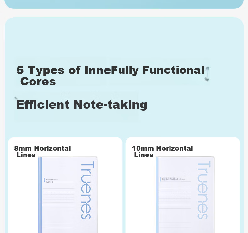 Deli Notebook Student Softcover 4-Pack Exercise Draft Book 16K 80 Sheets Ruled Paper T1680-P Grid Square 2