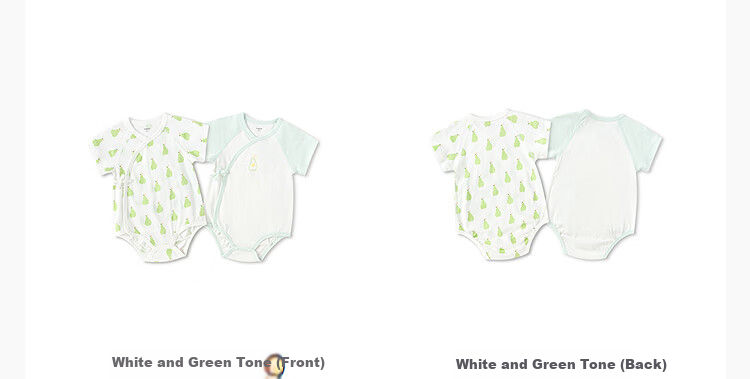 BALABALA Children's Cotton Triangle Shirt, New Summer Thin Style, Baby Bodysuit Two-Piece Set, for Newborns 0-6 Months 34