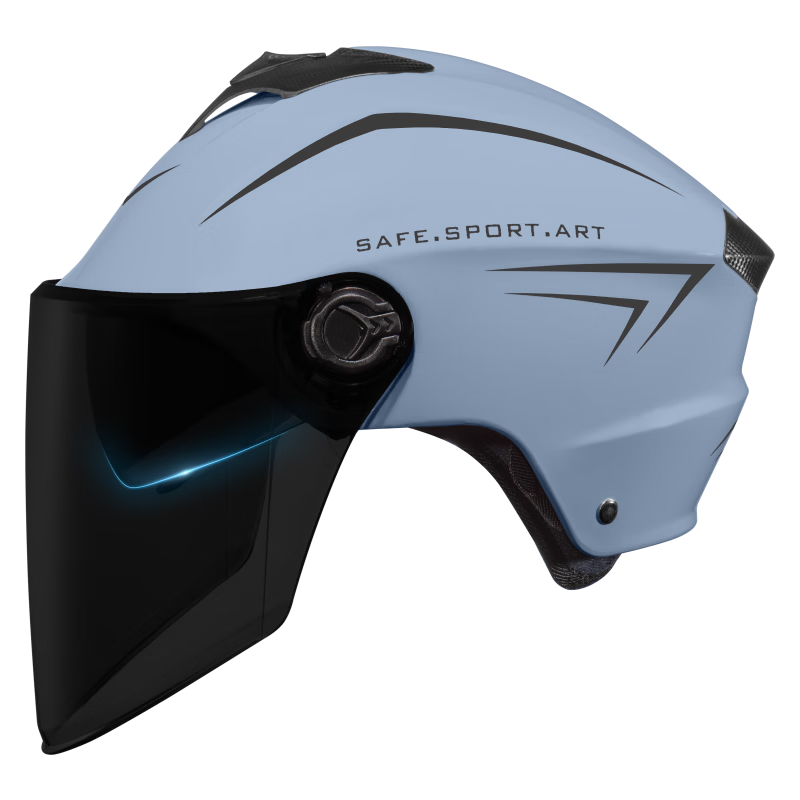 Feige Spreck 3C Certified New National Standard Summer Breathable Electric Vehicle Helmet for Women and Men Four Seasons Electric Bicycle Motorcycle Riding Safety Half Helmet 509 Sun Protection Brown 