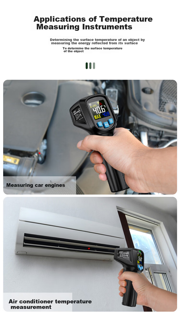 MESTEK Industrial Infrared Thermometer IR03A for Refrigerator and Oven Digital Baking Temperature Gun 3