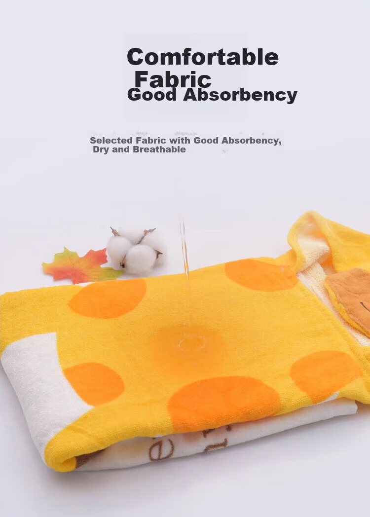 Aibaochi Children's Cotton Bath Towel Unisex Kids Beach Robe Hooded Baby Bathrobe Giraffe S191 3