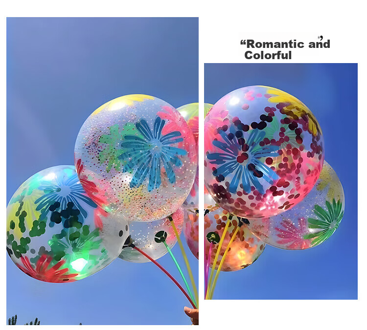Yuanhui Kindergarten Children's Day Decoration 12-inch Colorful Sequin Transparent Large Latex Balloons Birthday Mall School Decoration 6
