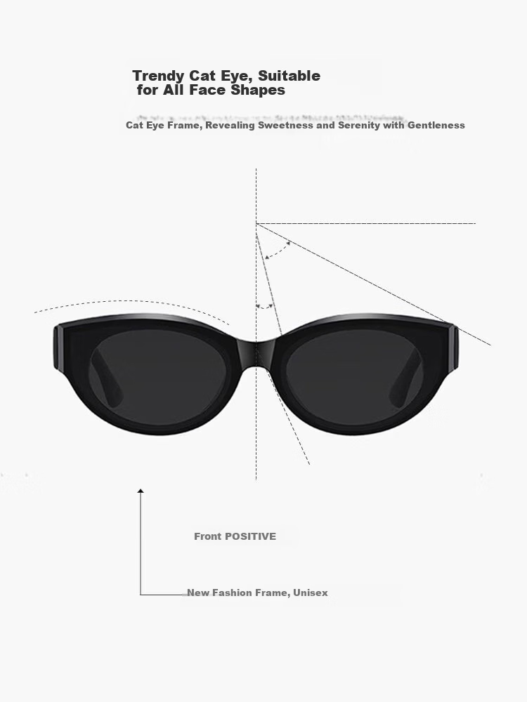 Hieyes Cat Eye Sunglasses for Women, Square Face, High-End UV Protection, Polarized HD Sunglasses 6