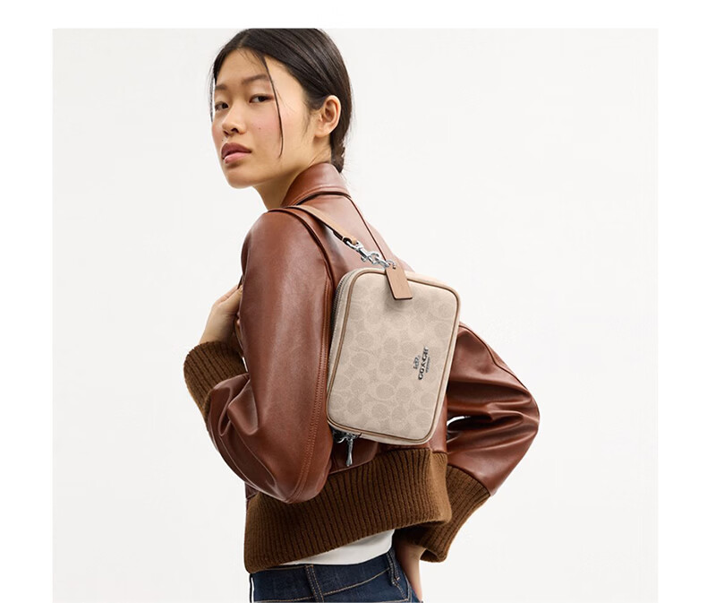 COACH Women's CAREY Crossbody Bag Sand/Gray CEK69 - Brand Direct Supply 10