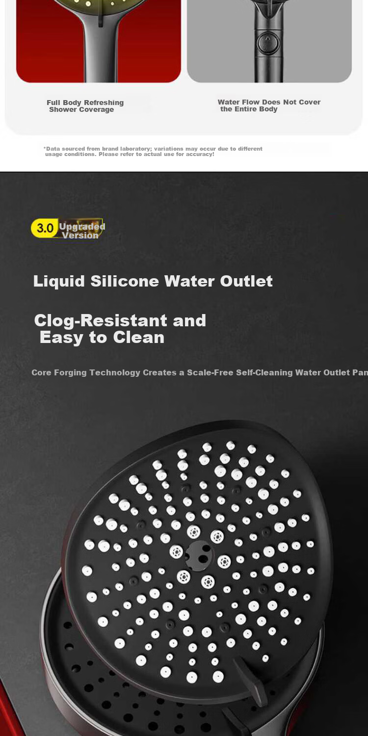 Del 28-Year Brand Pressurized Shower Head Multifunctional Handheld Bathroom Shower Set JJ-001 11
