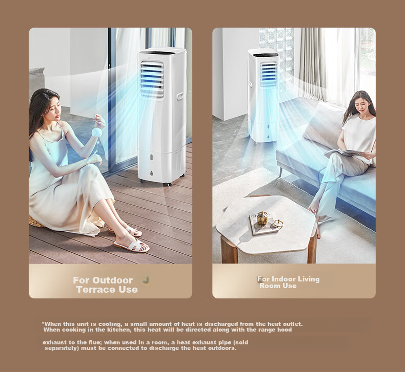 Bailang Kitchen Air Cooler Single Cold Integrated Portable Air Conditioner Ductless No Installation No Outdoor Unit Floor Standing Kitchen Air Conditioner for Home Living Room Balcony 21