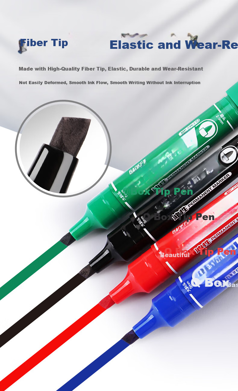 BAOKE MP2963 Oil-Based Marker Pen, Thick Tip, Large Capacity Logistics Marking Pen, Black, 10 Pieces/Box 2