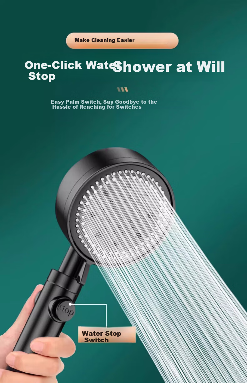 Baihan High-Pressure Shower Head Set with Powerful Water Flow, Filter, Multifunctional Handheld Bathroom Showerhead 12