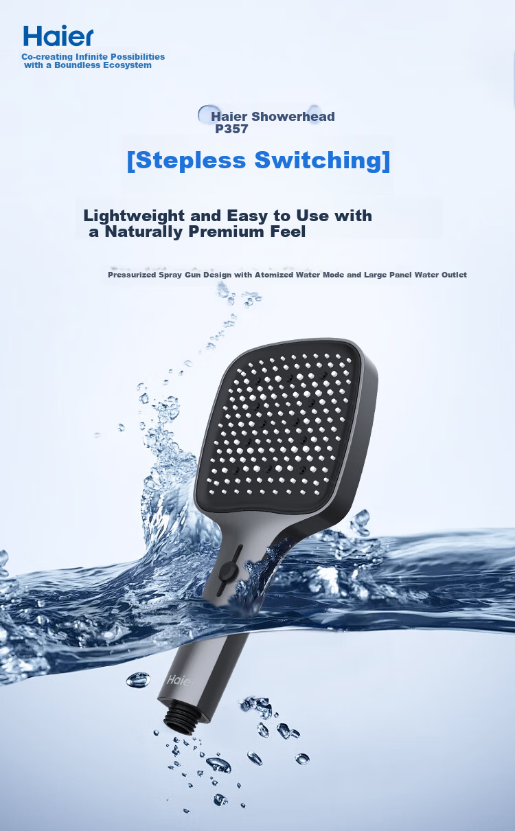 Haier Handheld Shower Head 3+1 Water Modes Anti-Scale Strong Pressure Boost Handheld Shower P331 1