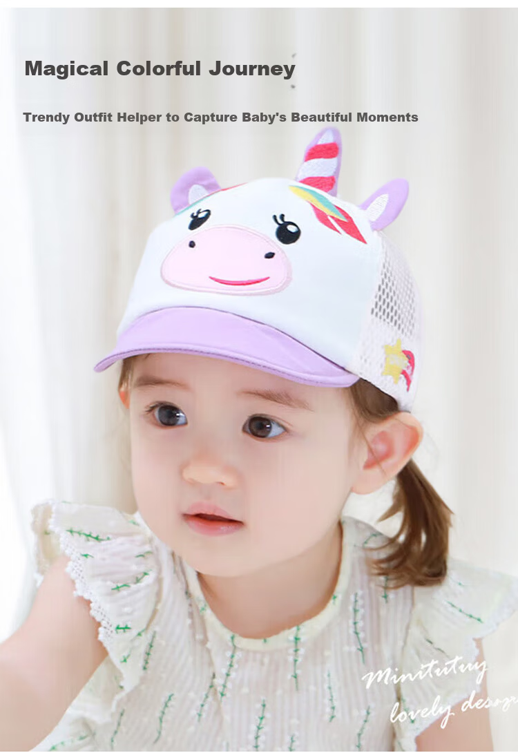 9i9 Baby Summer Thin Cartoon Shark Sun Protection Baseball Cap Unisex Toddler Sun Hat 0-3 Years F34 Blue 6