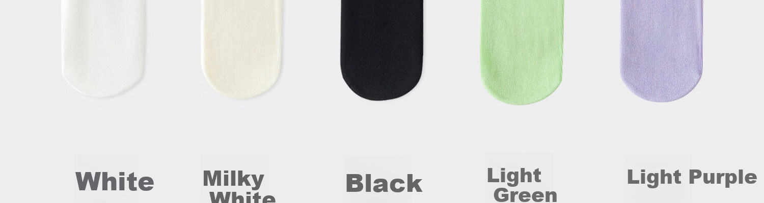 Guxu Disposable Socks Summer Thin Ice Silk Socks Women Travel Daily Use Mid-Calf Cotton Socks Black and White 115