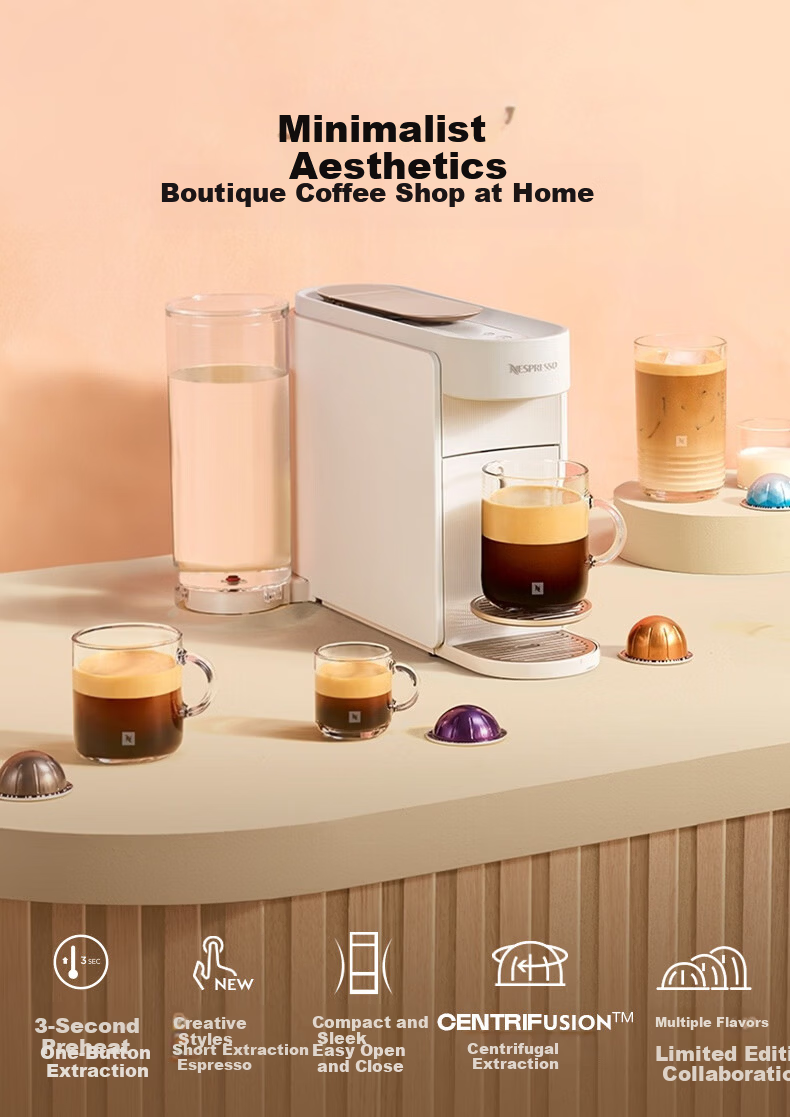 Nespresso Vertuo Up Capsule Coffee Machine Fully Automatic Portable Small Home Commercial Office Graphite Gray New Launch on JD.com 2