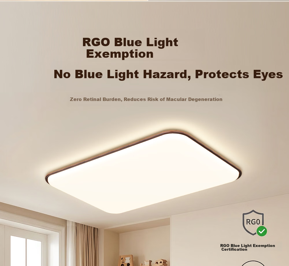 Kuka LED Ultra-thin Ceiling Light Vintage Eye-care PR Lighting Walnut 90CM for Living Room Bedroom [Installation Included] 25
